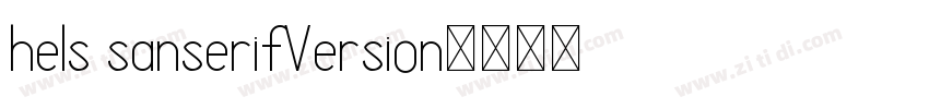 hels sanserifVersion字体转换